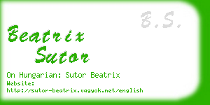 beatrix sutor business card